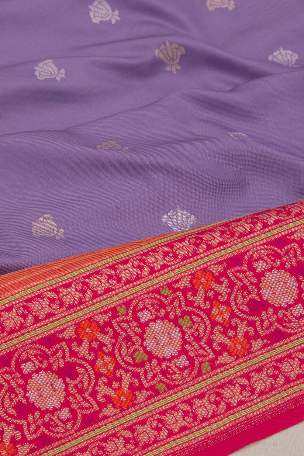Banarasi Silk Butta Lavender Saree