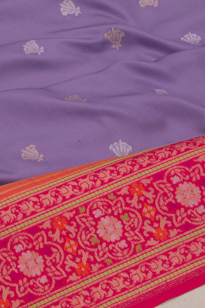 Banarasi Silk Butta Lavender Saree