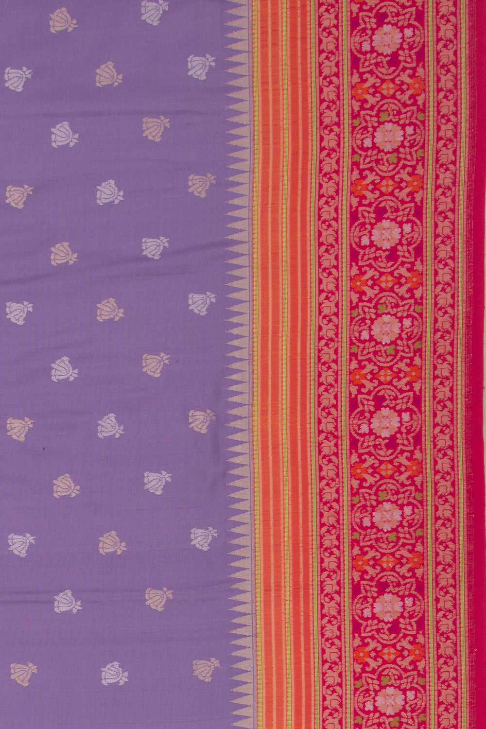 Banarasi Silk Butta Lavender Saree