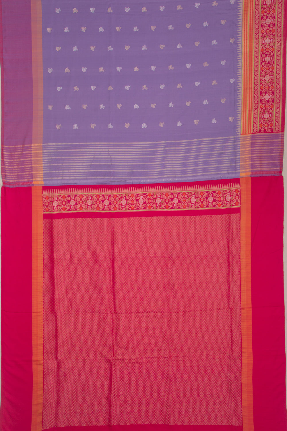 Banarasi Silk Butta Lavender Saree
