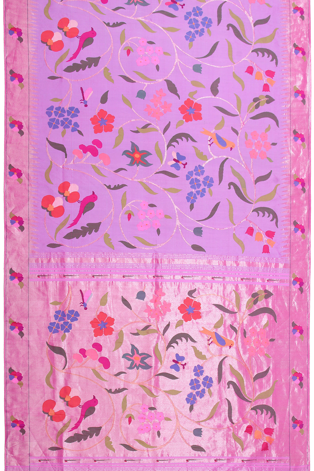 Paithani Silk All Over Jaal Lavender Saree