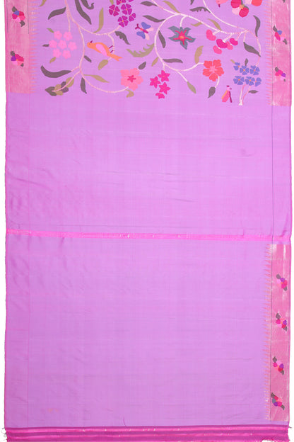 Paithani Silk All Over Jaal Lavender Saree