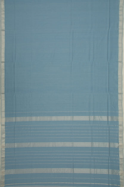 Maheswari Cotton Plain Pastel Blue Saree
