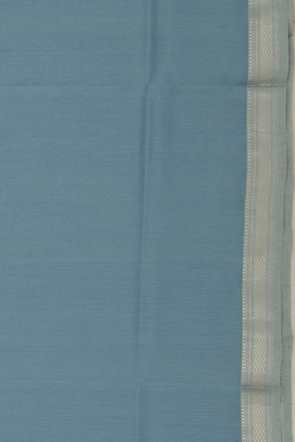 Maheswari Cotton Plain Pastel Blue Saree