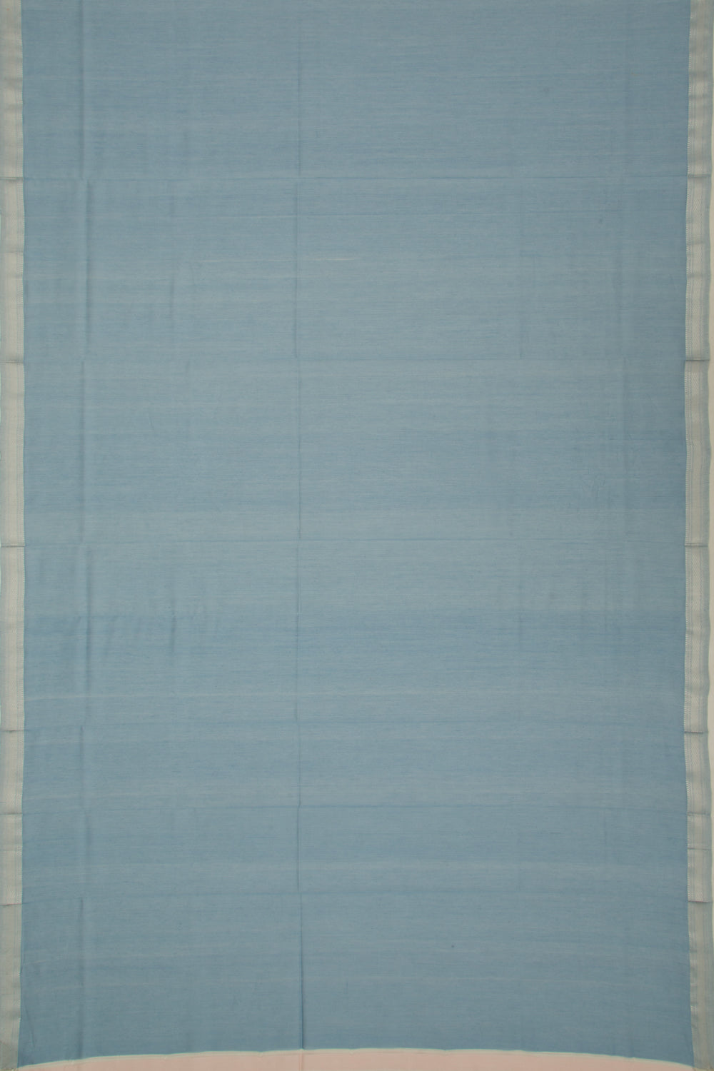 Maheswari Cotton Plain Pastel Blue Saree