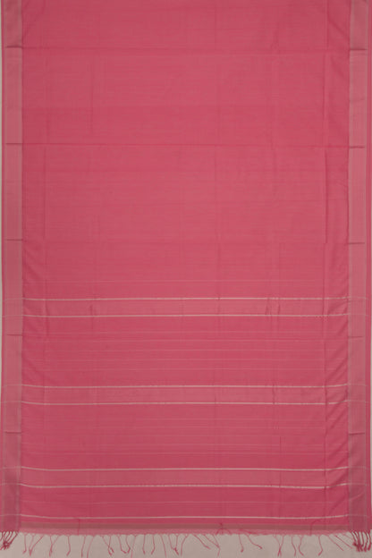 Maheswari Cotton Plain Pink Saree