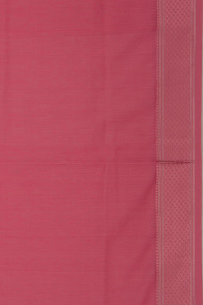 Maheswari Cotton Plain Pink Saree