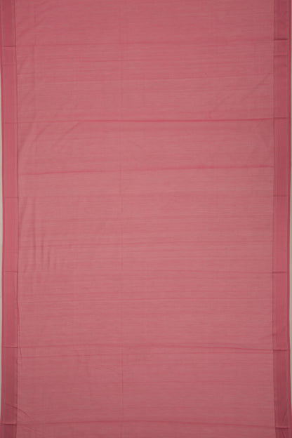 Maheswari Cotton Plain Pink Saree