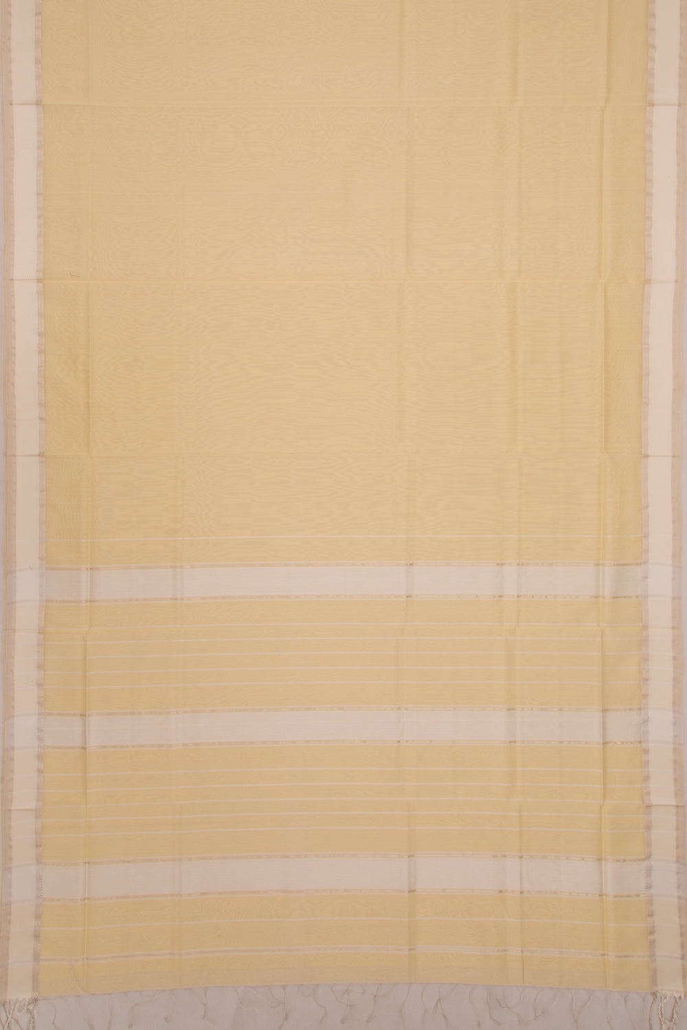 Maheswari Cotton Plain Yellow Saree