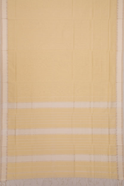 Maheswari Cotton Plain Yellow Saree