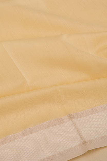 Maheswari Cotton Plain Yellow Saree