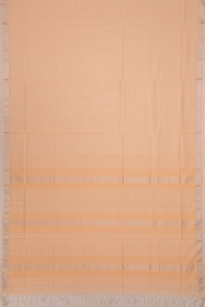 Maheswari Cotton Checks Peach Saree