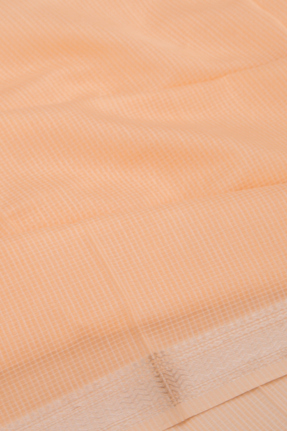 Maheswari Cotton Checks Peach Saree