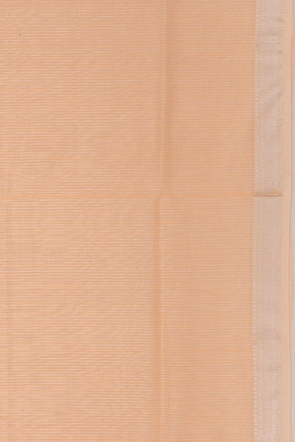 Maheswari Cotton Checks Peach Saree