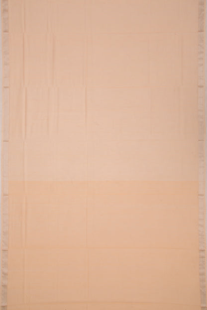 Maheswari Cotton Checks Peach Saree