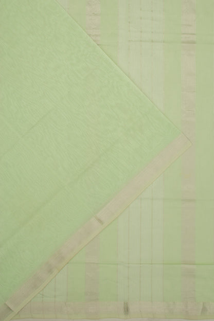 Maheswari Cotton Checks Pista Green Saree