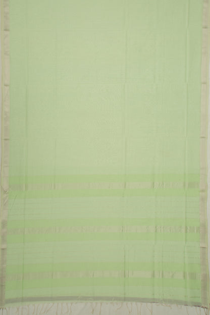 Maheswari Cotton Checks Pista Green Saree