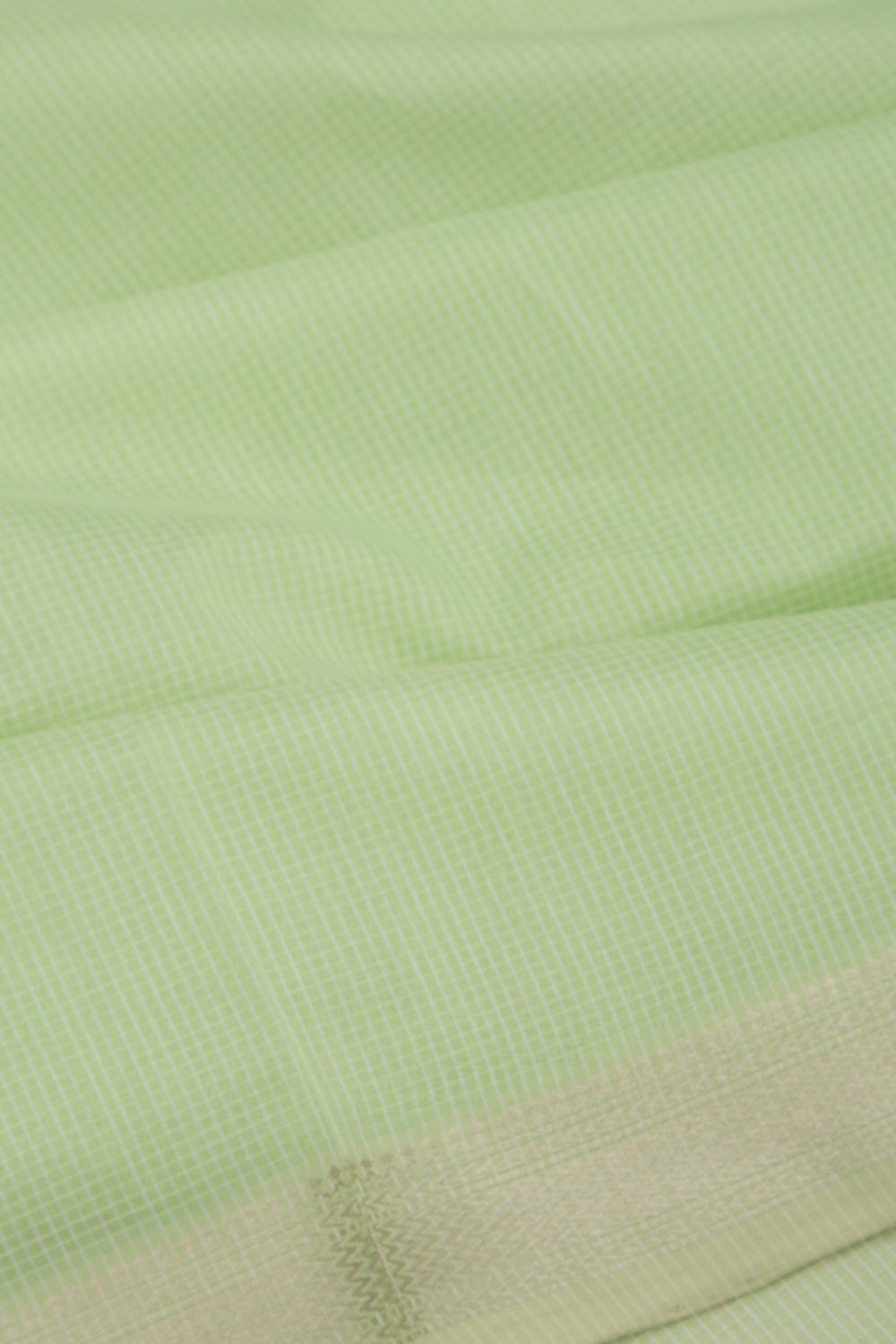 Maheswari Cotton Checks Pista Green Saree