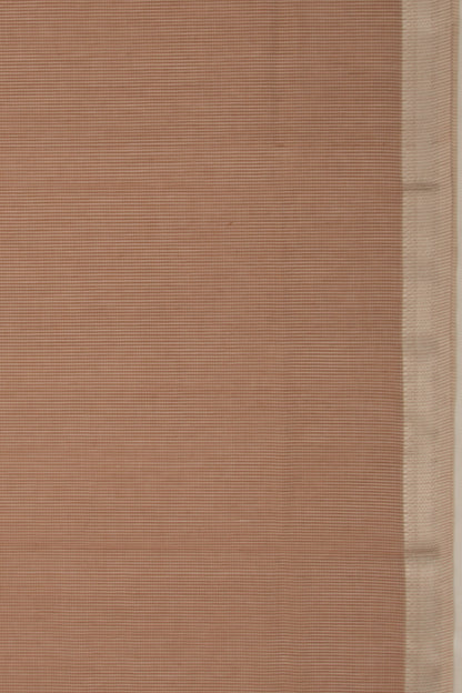 Maheswari Cotton Plain Brown Saree