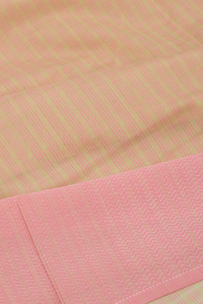 Maheswari Cotton Checks Pink Saree