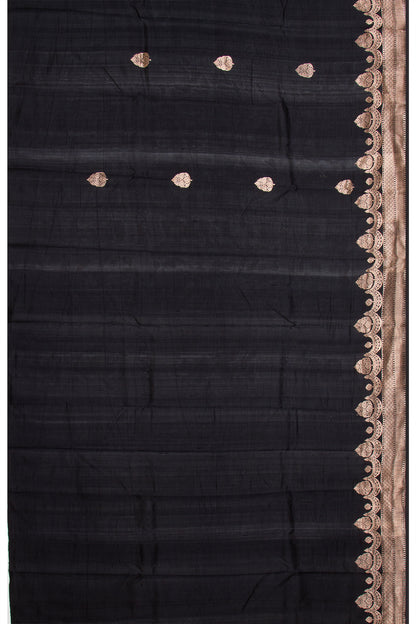 Banarasi Tussar Butta Black Saree