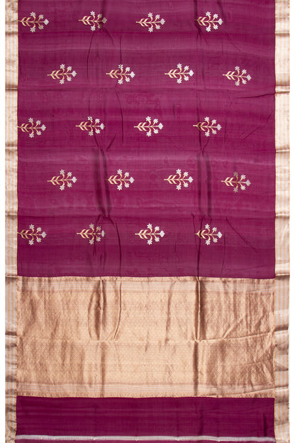 Banarasi Silk Butta Purple Saree
