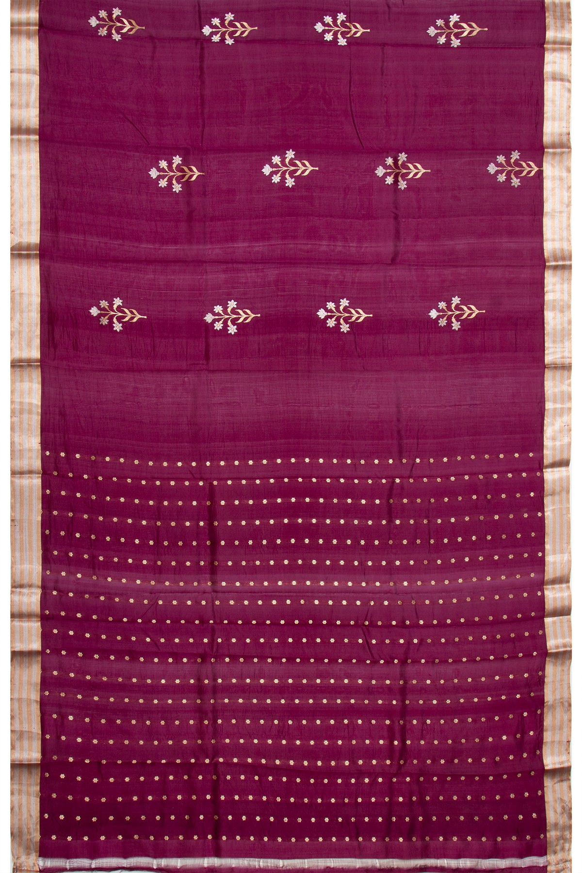 Banarasi Silk Butta Purple Saree