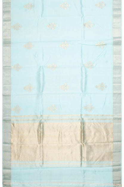 Banarasi Katan Silk Butta Sky Blue Saree