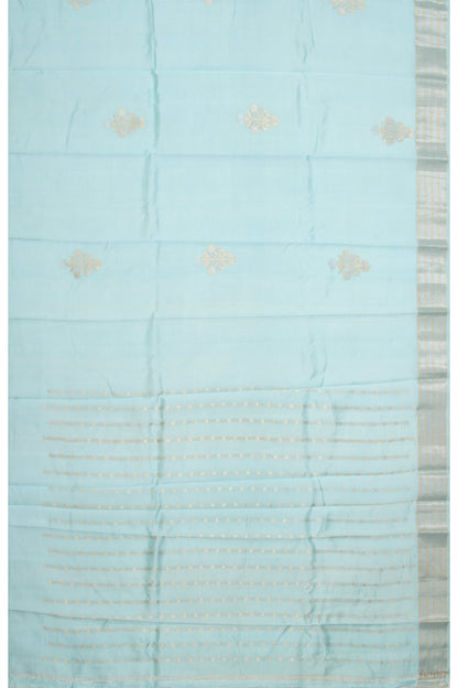 Banarasi Katan Silk Butta Sky Blue Saree