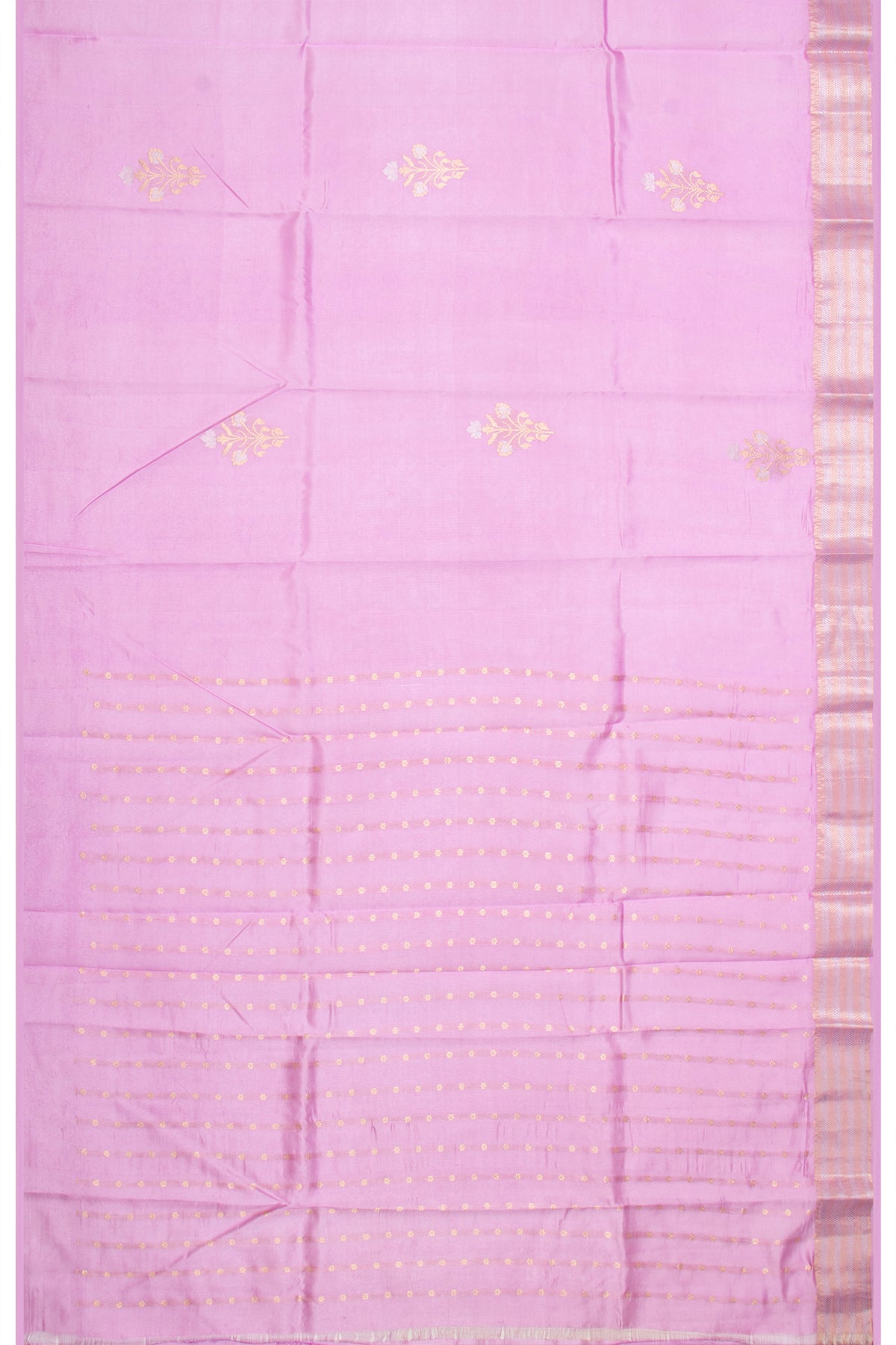 Banarasi Katan Silk Butta Pink Saree