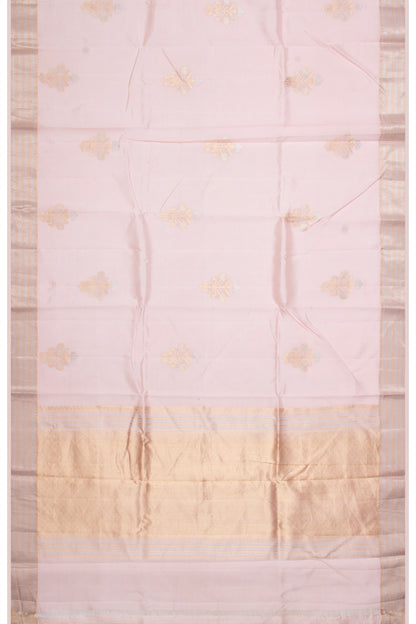 Banarasi Katan Silk Butta Pastel Pink Saree