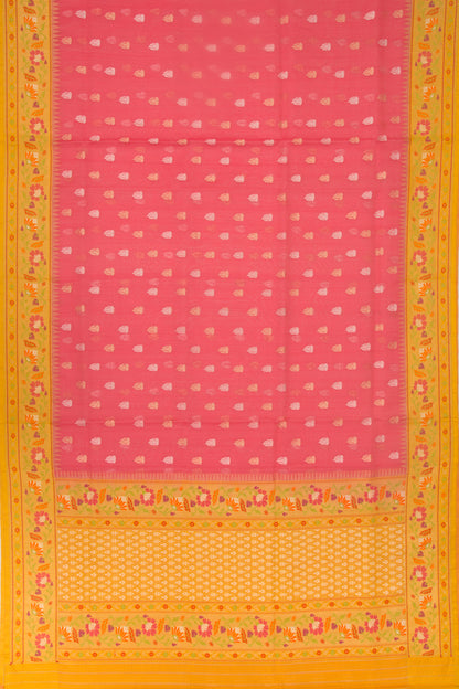 Banarasi Kora Organza Butta Pink Saree