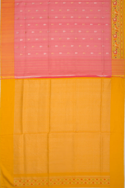 Banarasi Kora Organza Butta Pink Saree