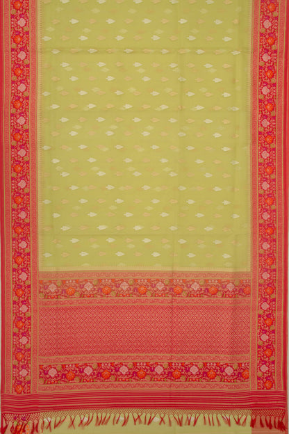 Banarasi Kora Organza Butta Grey Saree