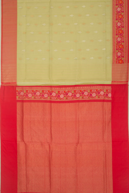 Banarasi Kora Organza Butta Grey Saree