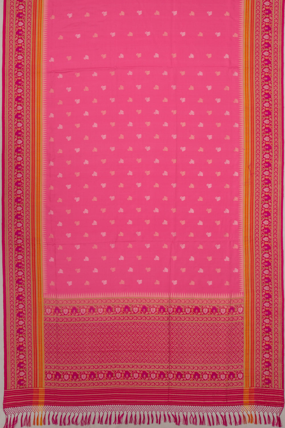 Banarasi Silk Butta Pink Saree