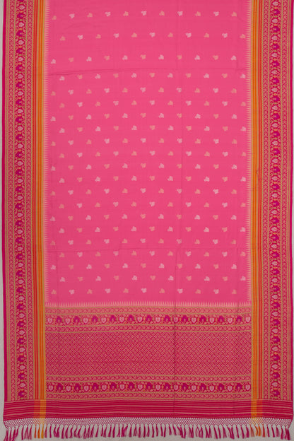 Banarasi Silk Butta Pink Saree