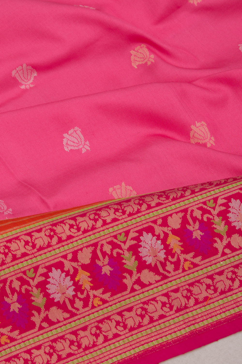 Banarasi Silk Butta Pink Saree
