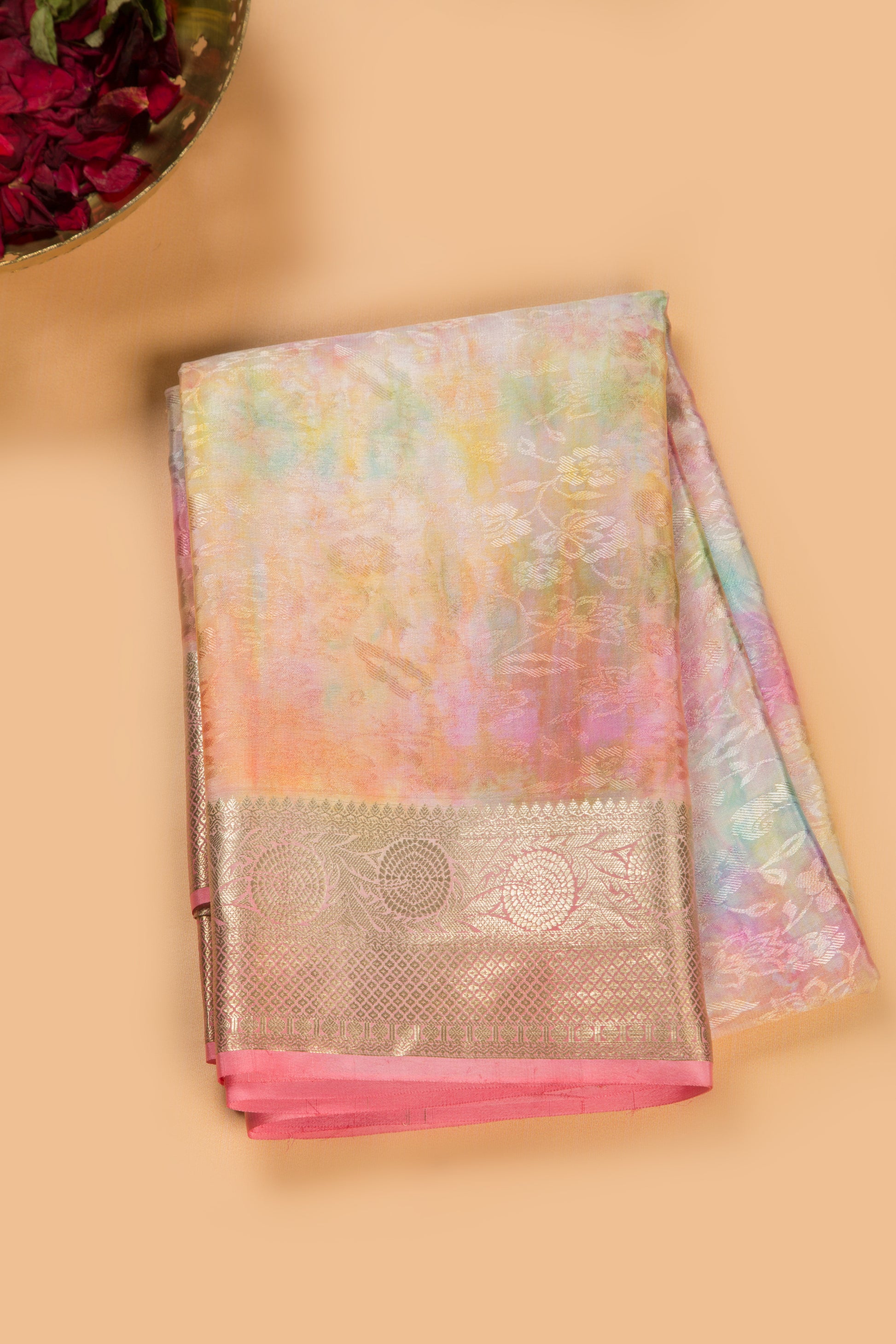 Binny Silk Jacquard Multicolour Saree