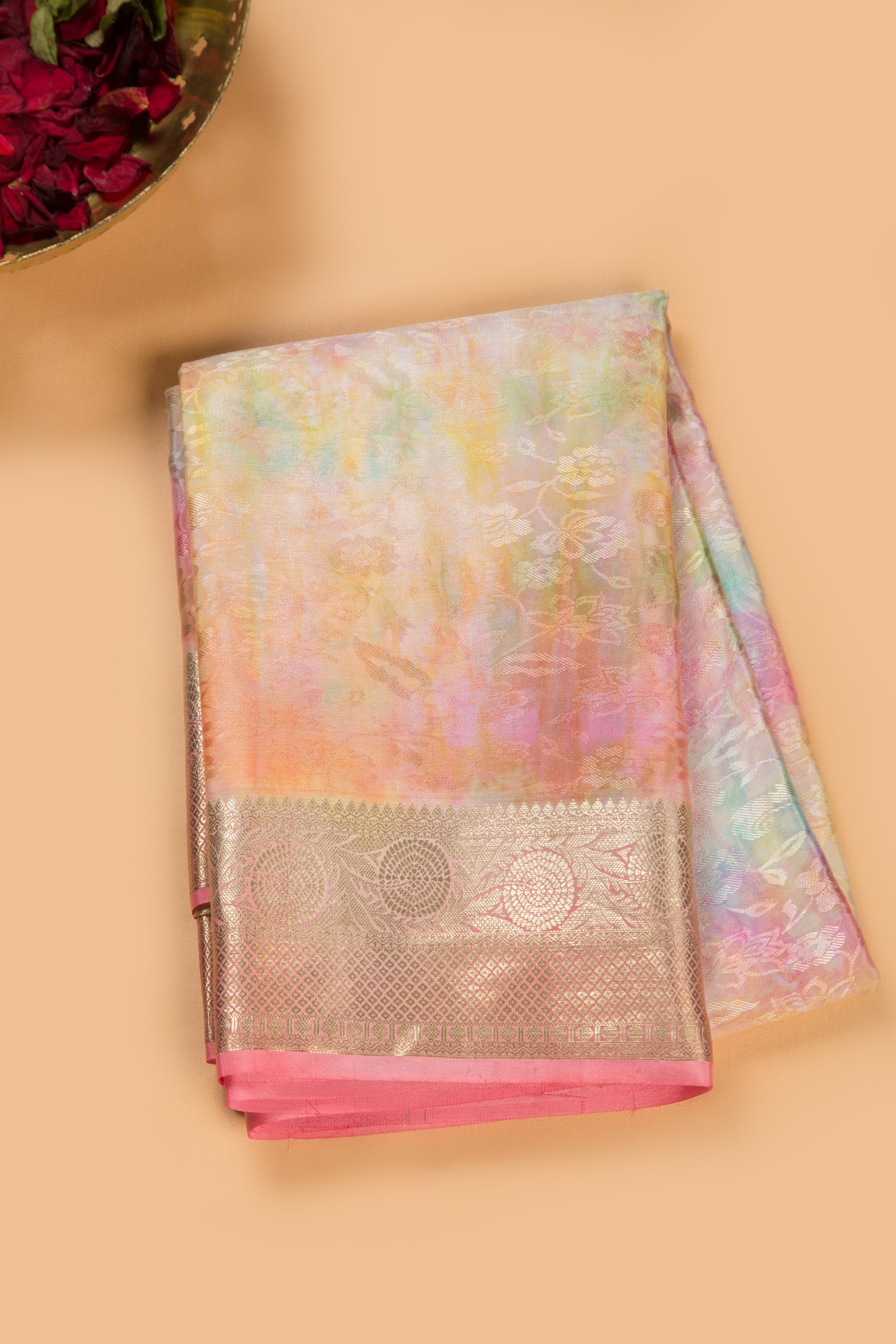Binny Silk Jacquard Multicolour Saree