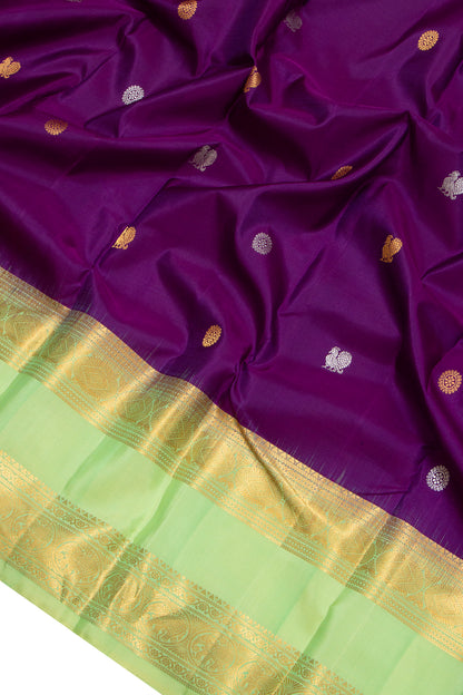Taranga Kanchi Silk Butta Purple Saree