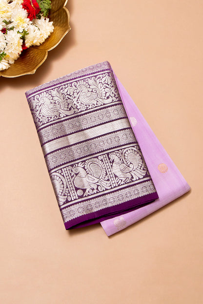 Taranga Kanchi Silk Butta Lavender Saree