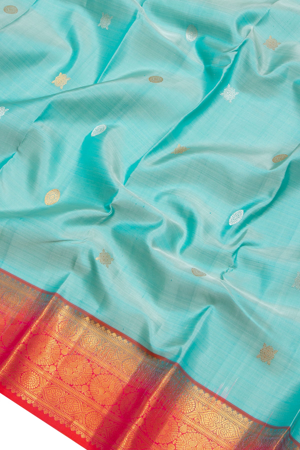 Taranga Kanchi Silk Butta Sky Blue Saree
