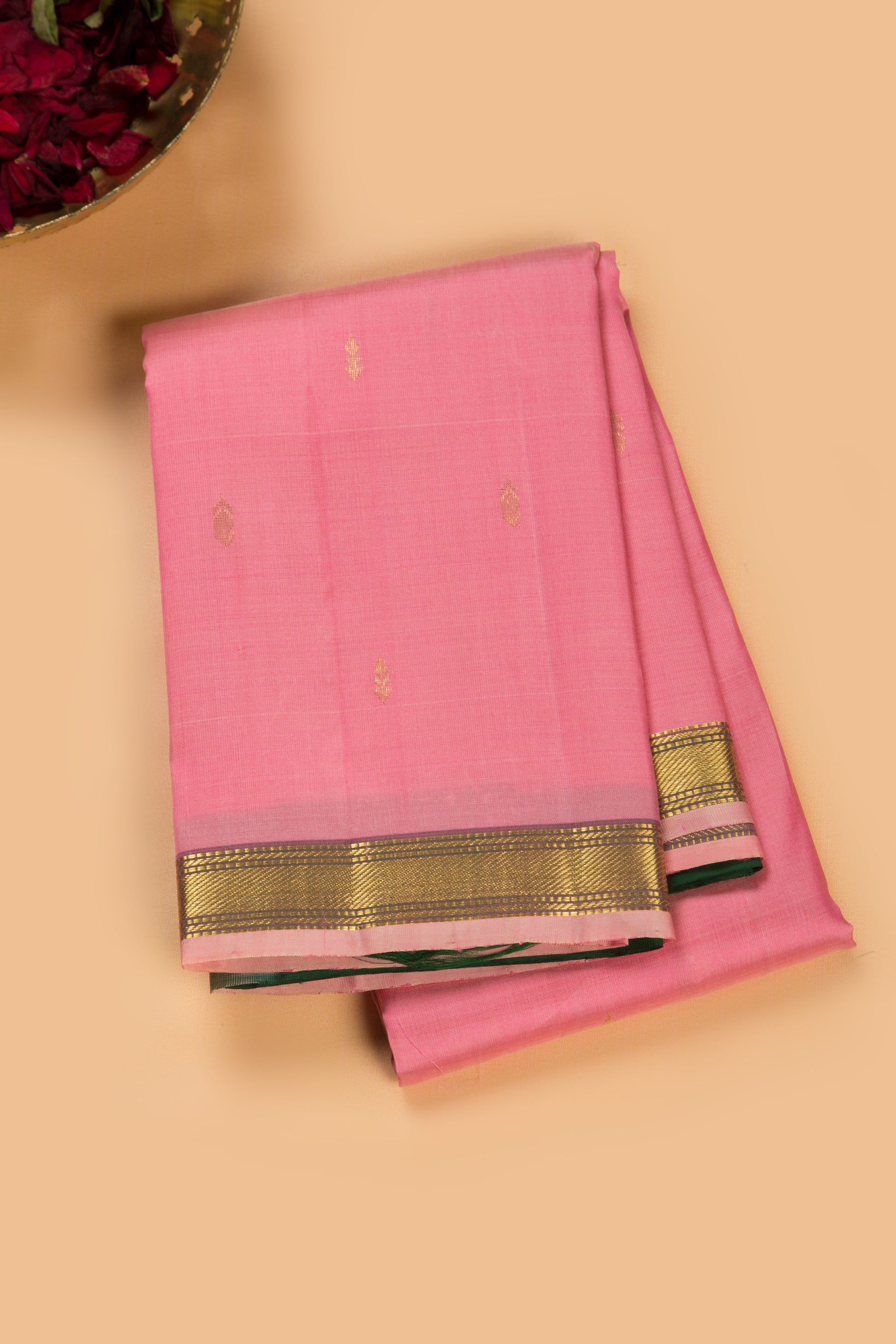 Kanchipuram Silk Butta Baby Pink Saree