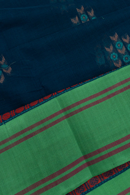Chettinad Cotton Butta Dark Blue Saree