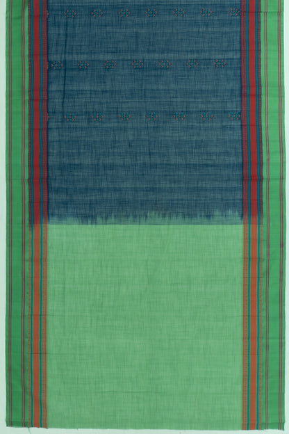 Chettinad Cotton Butta Dark Blue Saree