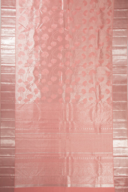 Taranga Kanchi Silk Tissue Jaal Peach Saree