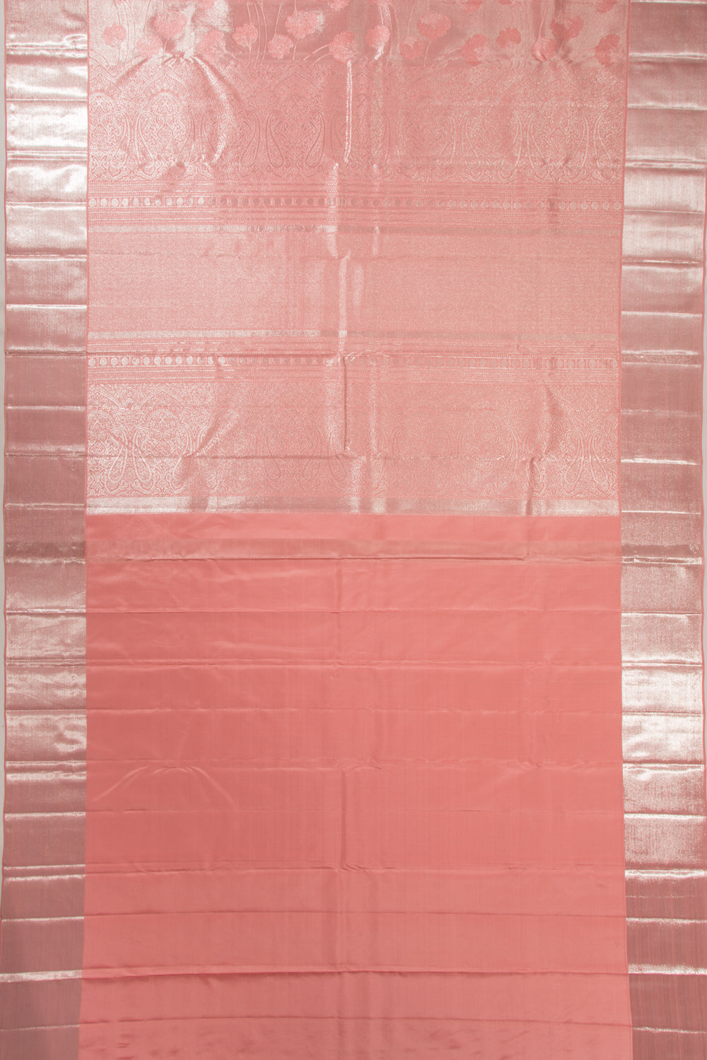 Taranga Kanchi Silk Tissue Jaal Peach Saree