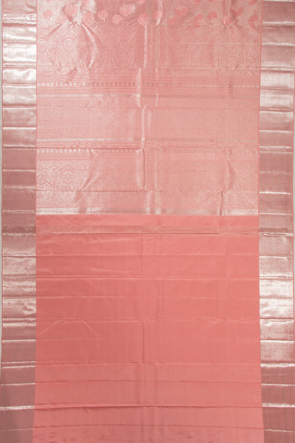 Taranga Kanchi Silk Tissue Jaal Peach Saree