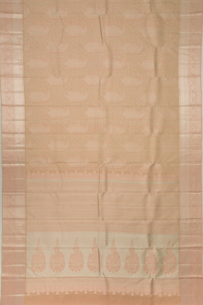 Taranga Kanchi Silk Brocade Cream Saree